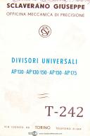 Tornio-Torino AP 130, 150-175, Mode Lathe, Divisorio Universali, Italian Tooling Manual-AP130-AP150-AP150-AP175-01